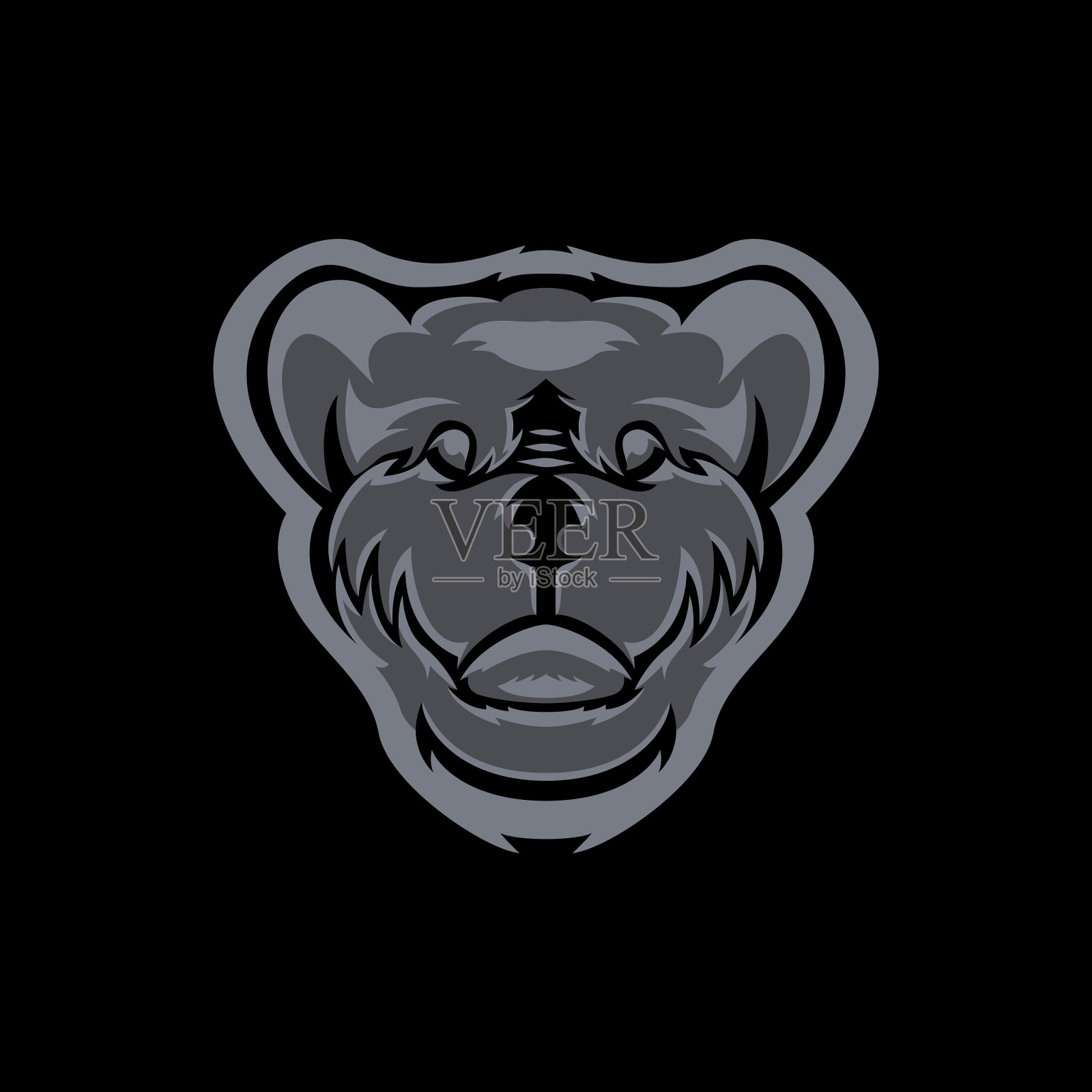 熊头插图矢量标志插画图片素材