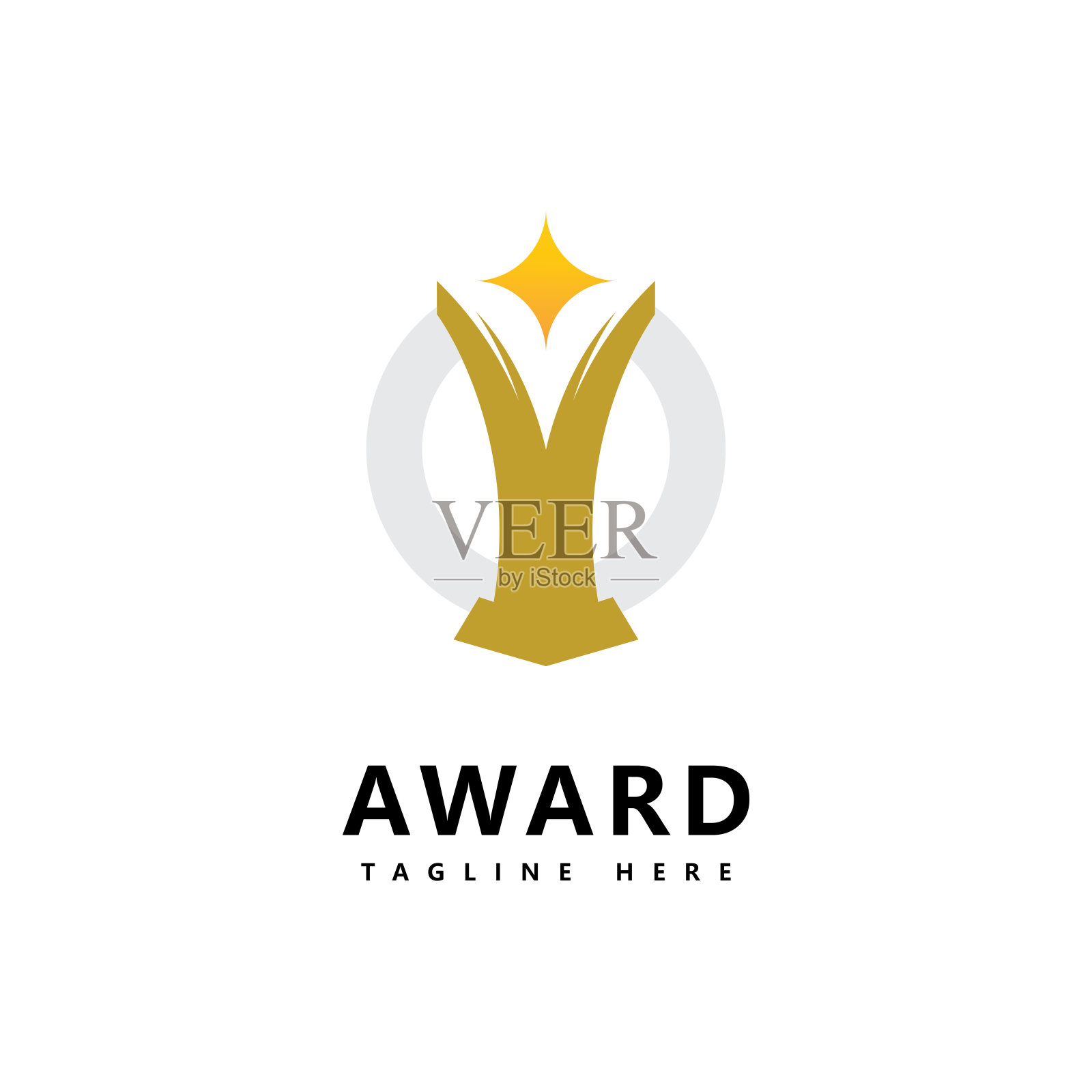 奖杯矢量标志模板概念说明插画图片素材