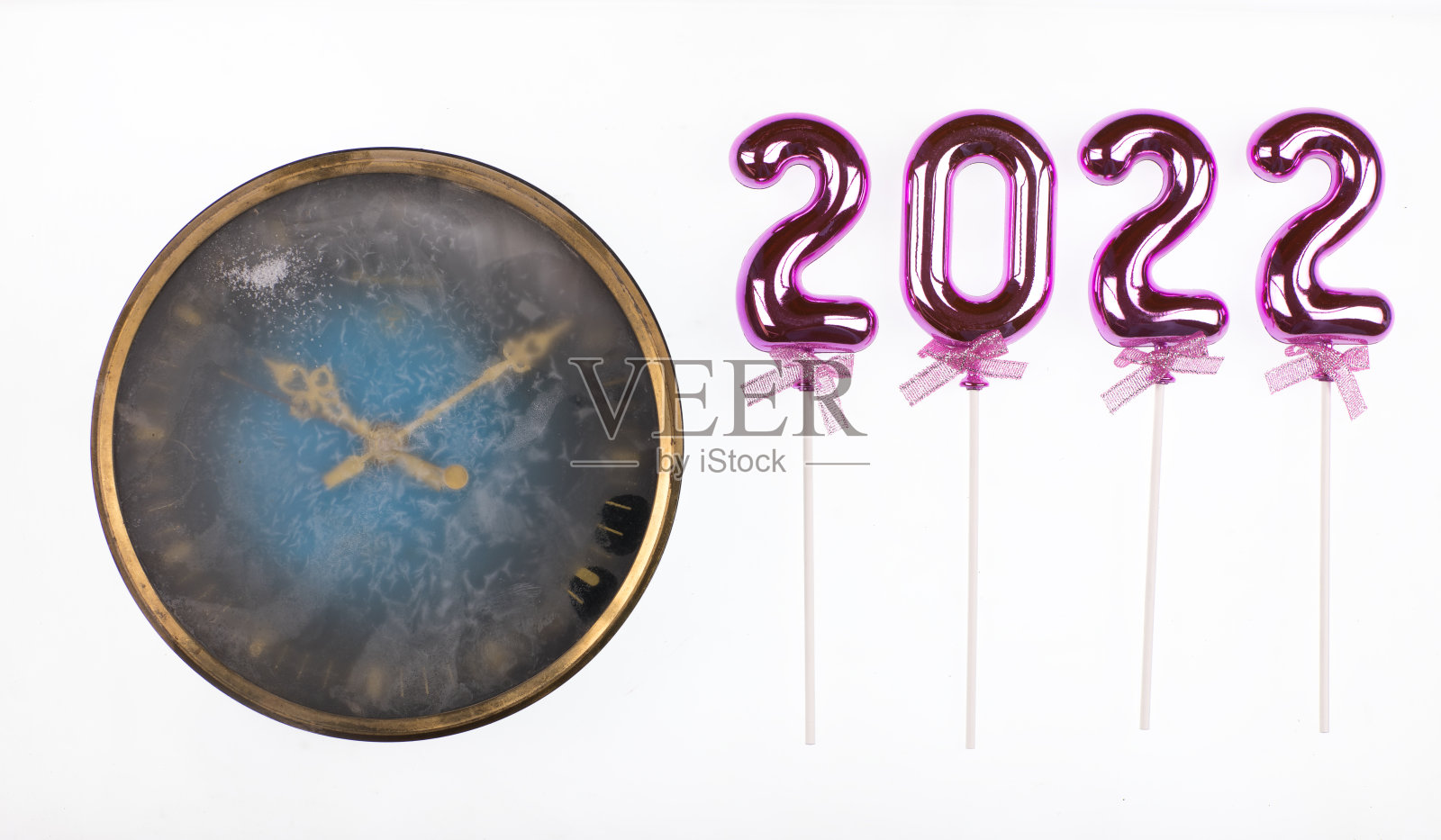 数字新年2022孤立在白色背景上照片摄影图片