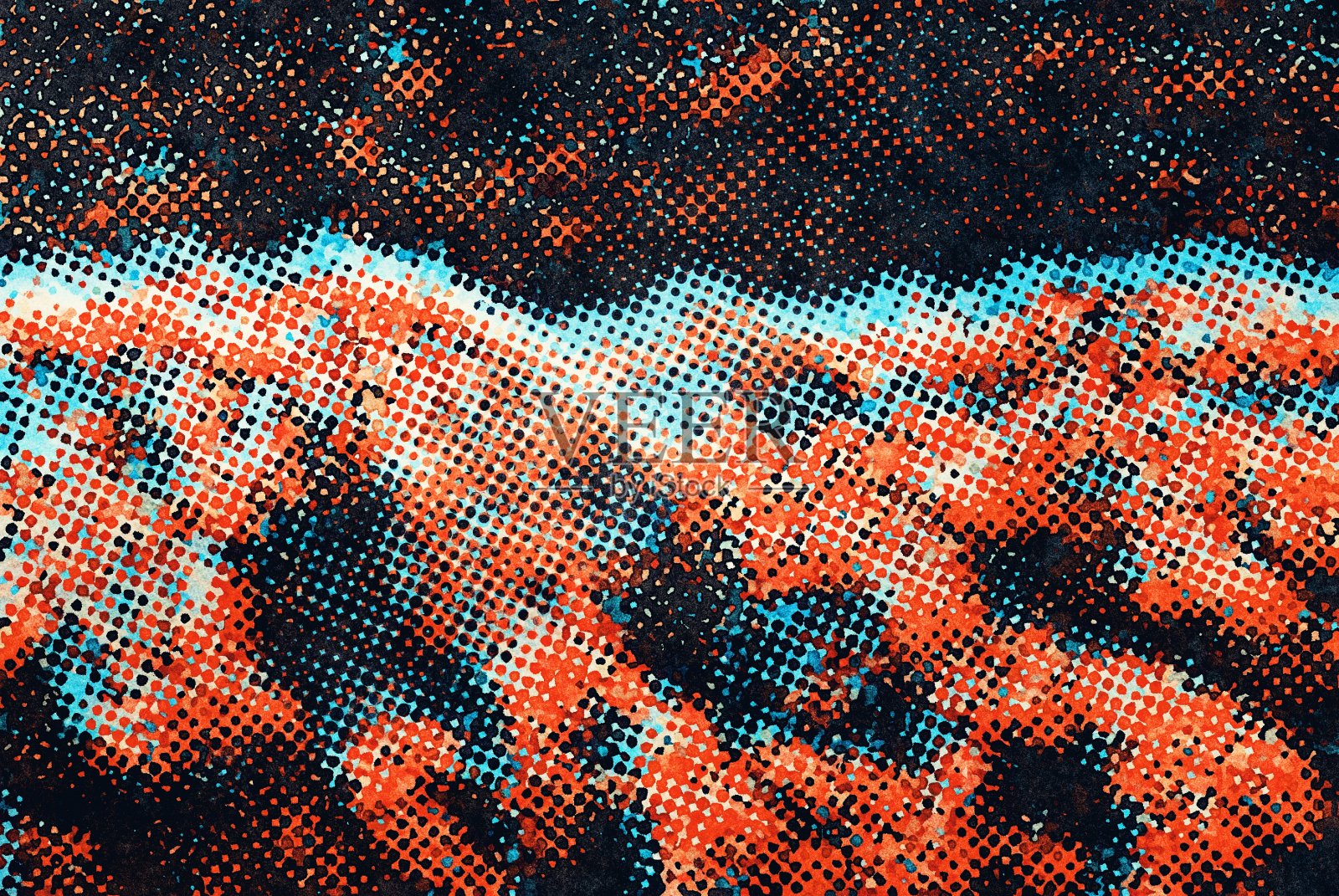 波普艺术半色调风格水彩背景照片摄影图片