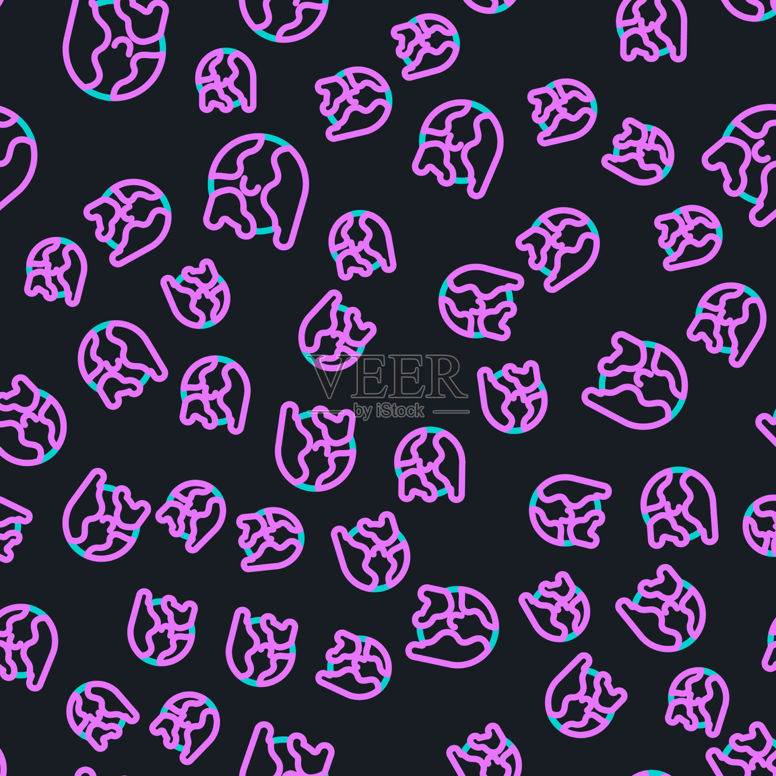 线行星地球融化为全球变暖的图标插画图片素材