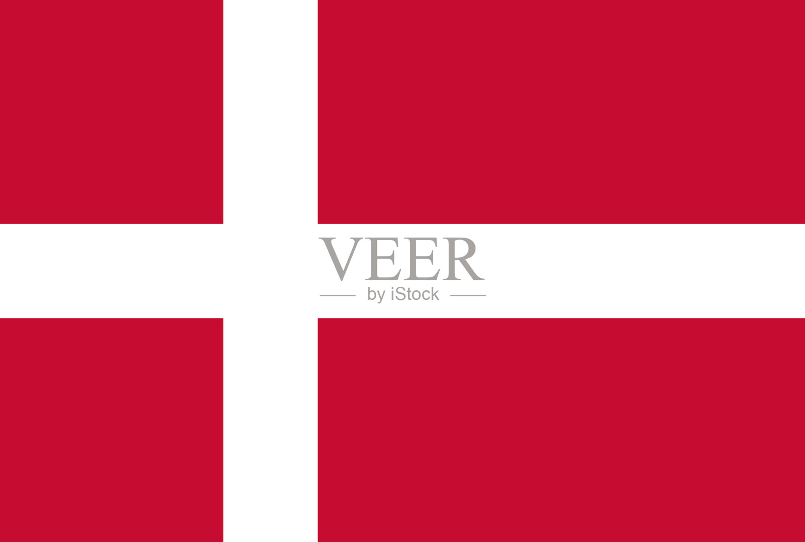 丹麦国旗。丹麦的图标。丹麦国旗。丹内布罗格和哥本哈根的标志。红色背景，白色十字架。斯堪的纳维亚半岛的北欧国家。官方旗。向量插画图片素材