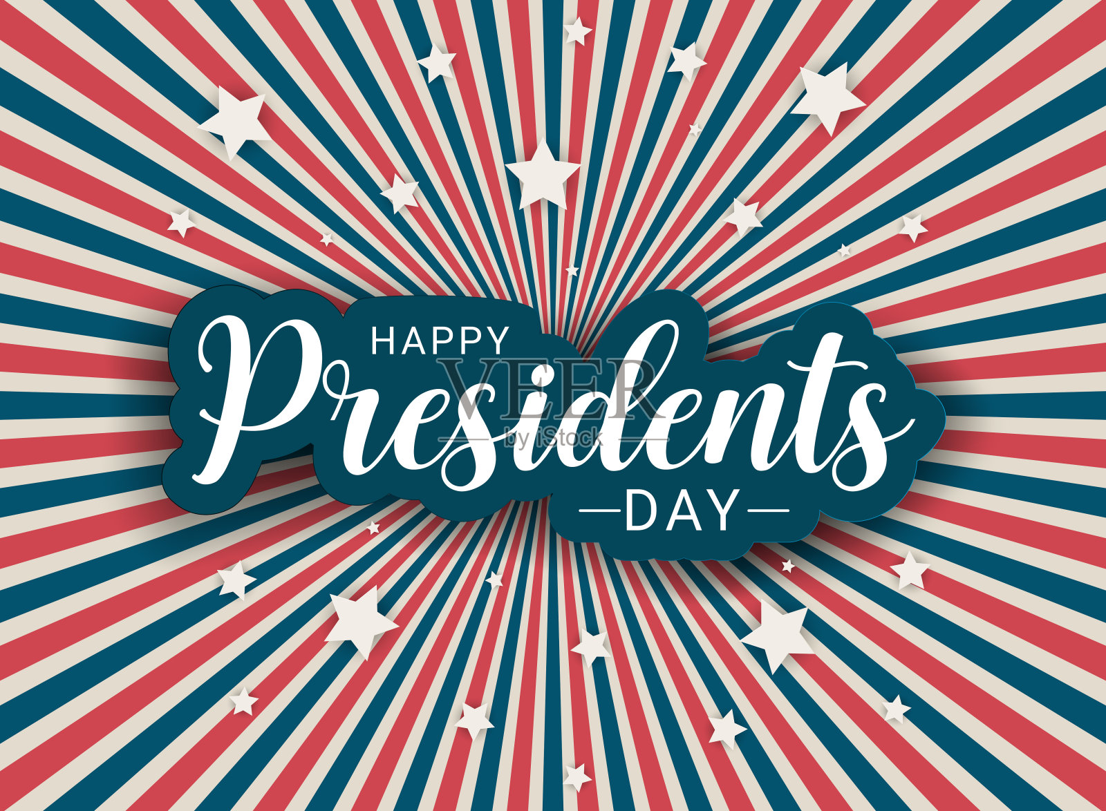 美国总统日贺卡背景矢量素材插画图片素材