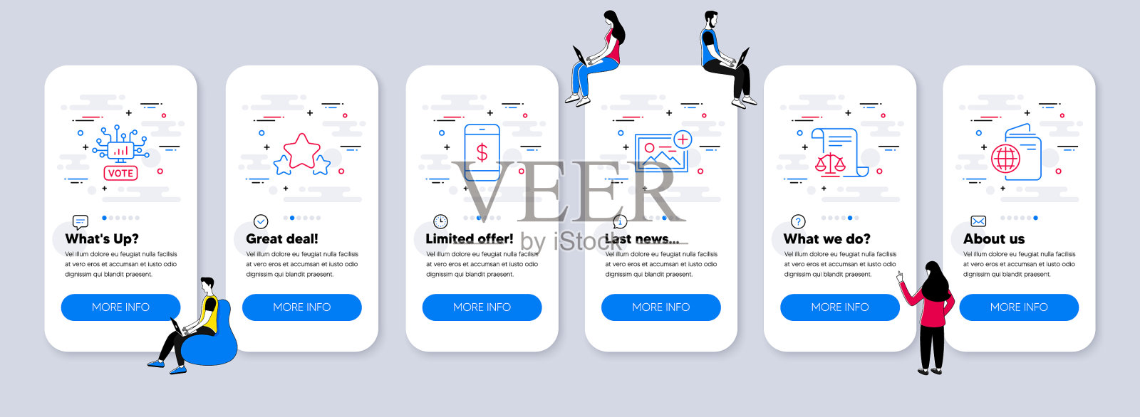 商业图标集包括图标在线投票图标素材