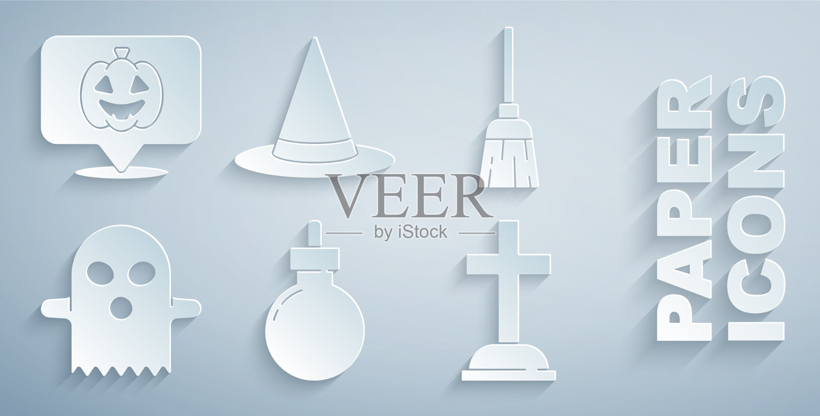 设炸弹准备引爆女巫扫帚鬼魂图标素材