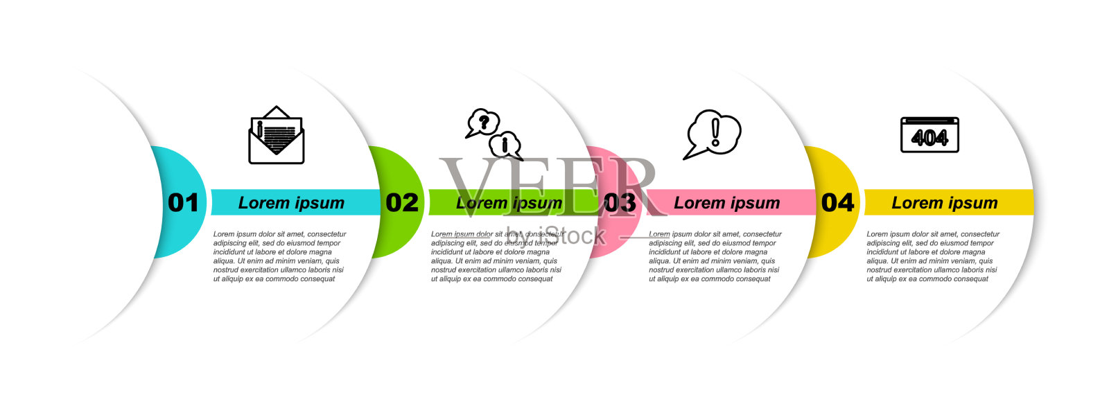 设行信封疑问和感叹号插画图片素材