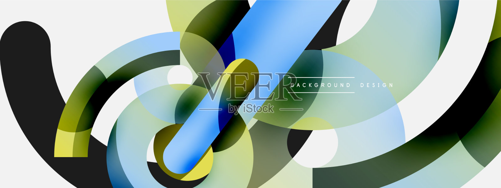 圆形和其他几何形状插画图片素材