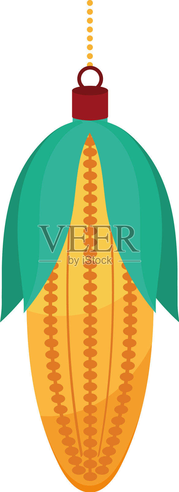 圣诞树叶球设计元素图片