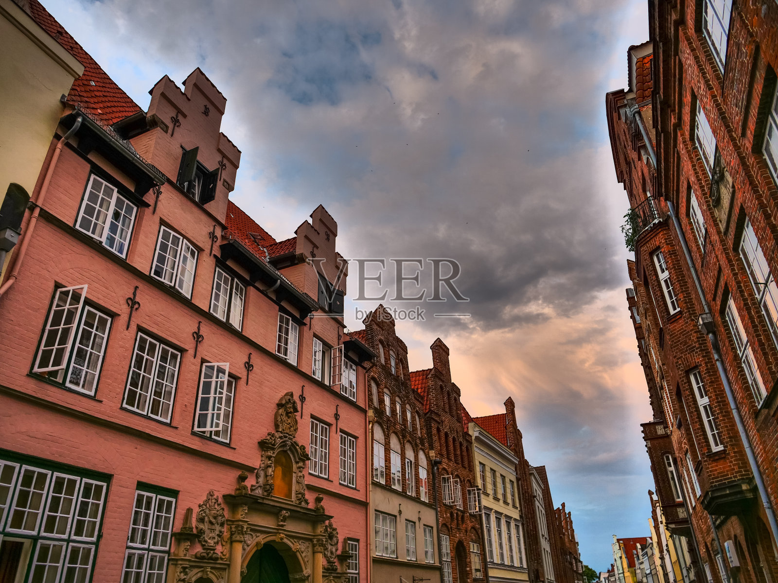 德国的吕贝克老城照片摄影图片
