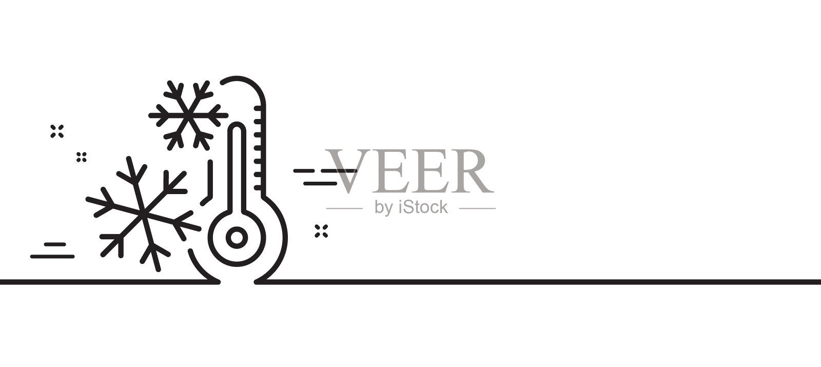 冻结温度计线图标ac冷设计元素图片