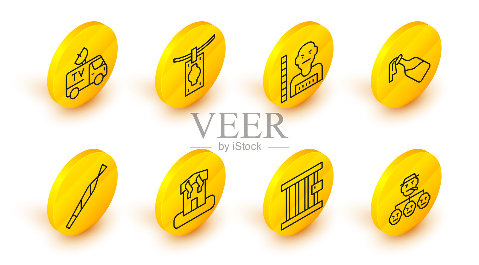 设线黑手党监狱窗户纵火案图标素材