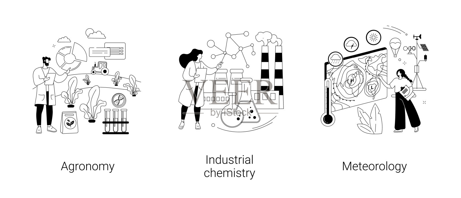 环境科学抽象概念矢量插图。设计元素图片