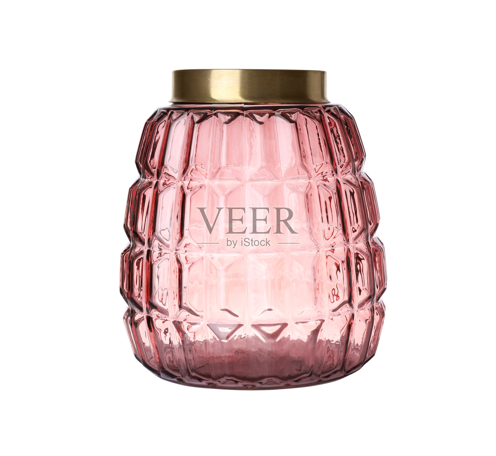 时尚的空玻璃花瓶孤立在白色照片摄影图片