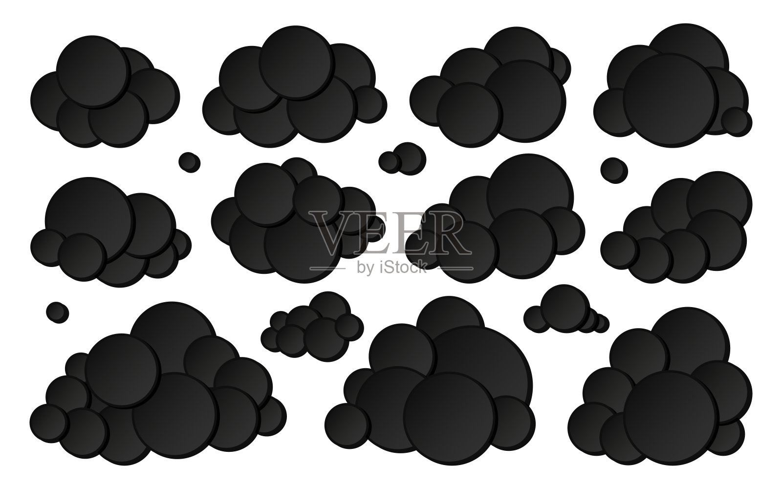 云纸切天气黑色信息横幅平集插画图片素材