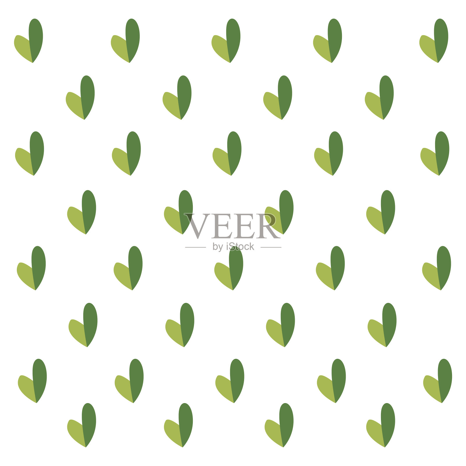 无缝的图案与简单的植物。可爱的背景为你的设计。非常适合背景，壁纸，织物和包装。插图。插画图片素材