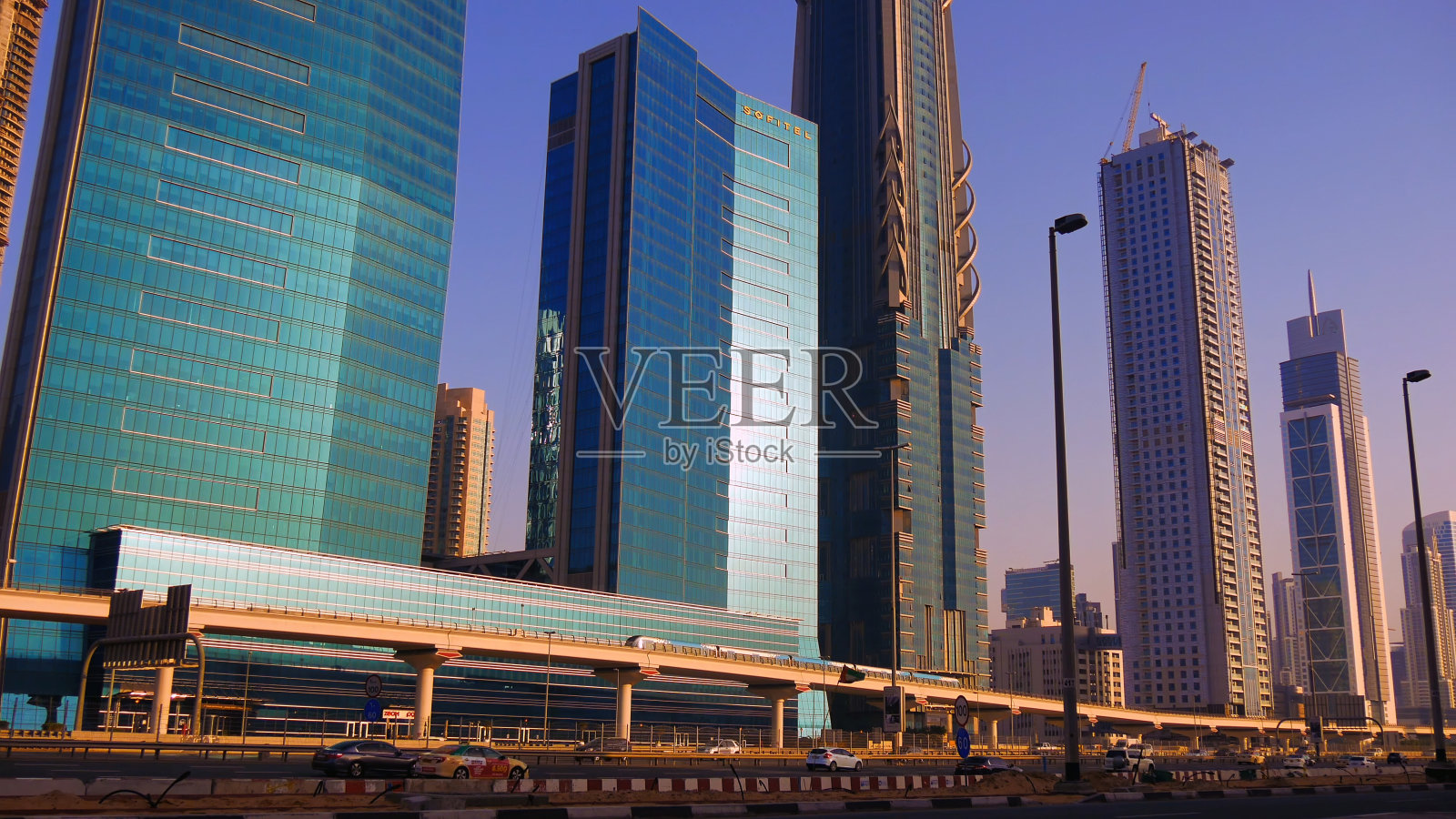 阿拉伯联合酋长国迪拜的迷人城市风光照片摄影图片