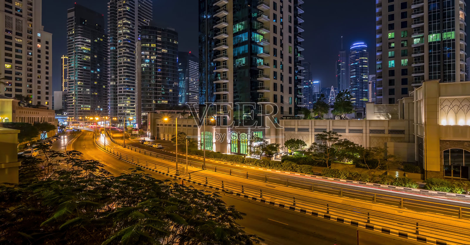 阿拉伯联合酋长国迪拜的迷人城市风光照片摄影图片