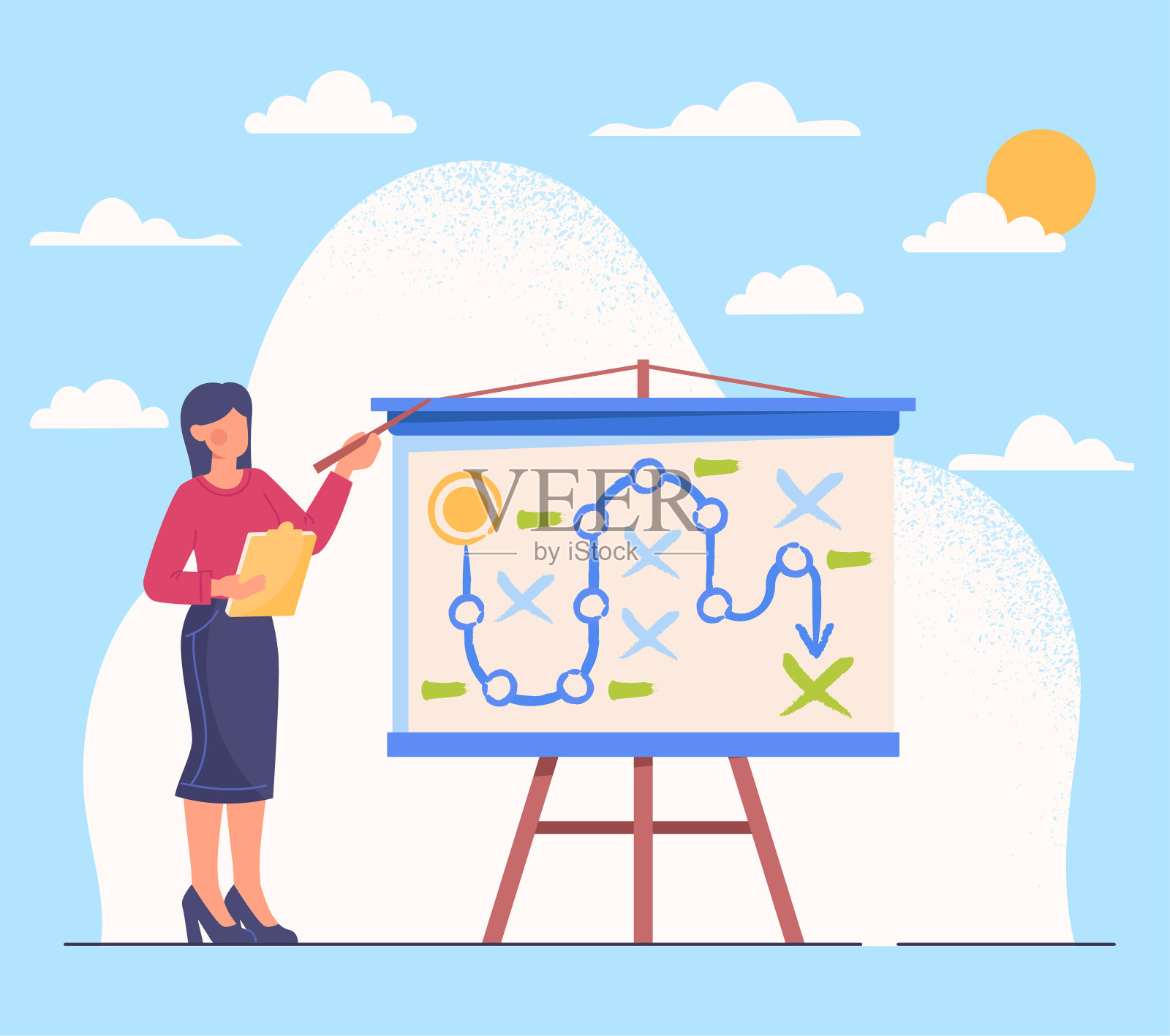 企业战略的概念插画图片素材