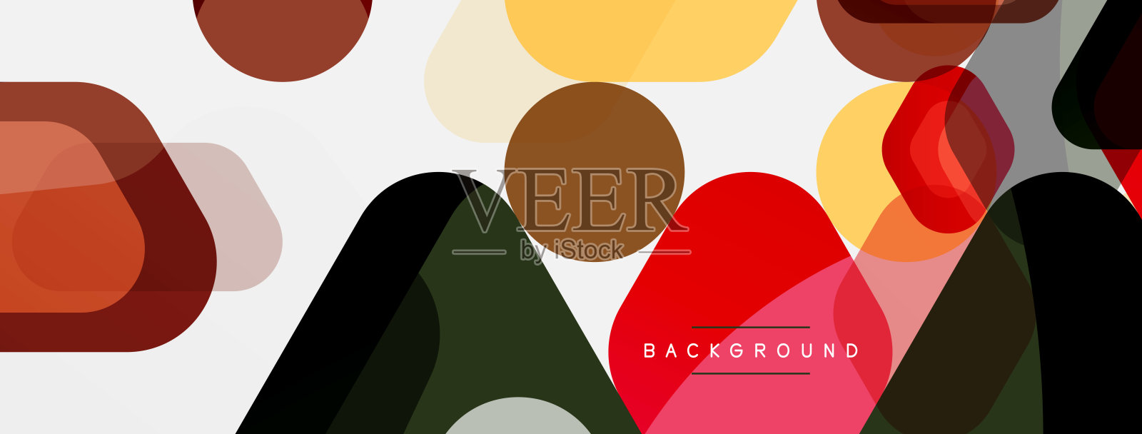 白色的彩色气泡和圆形几何形状。矢量几何最小抽象背景壁纸，横幅，背景，着陆页插画图片素材