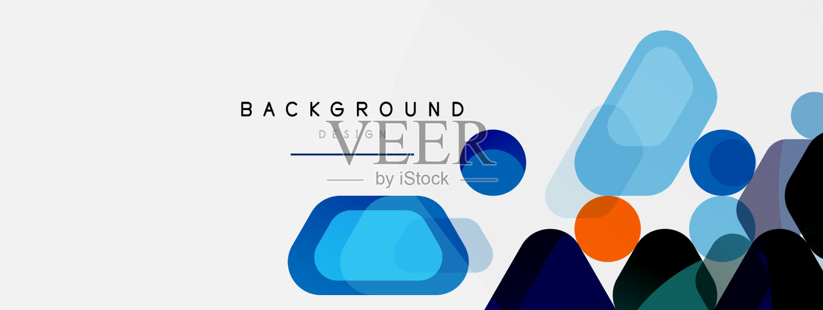 彩色气泡和圆形几何形状插画图片素材