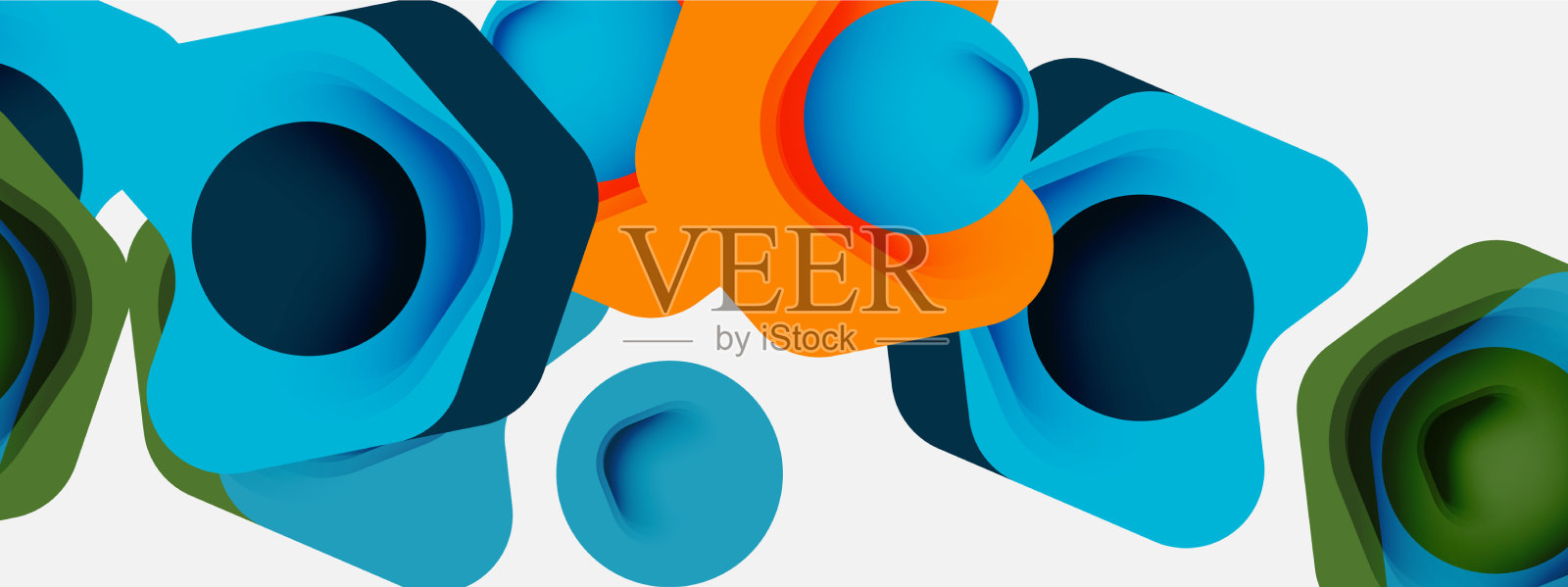 白色背景上的颜色箭头形状最小插画图片素材