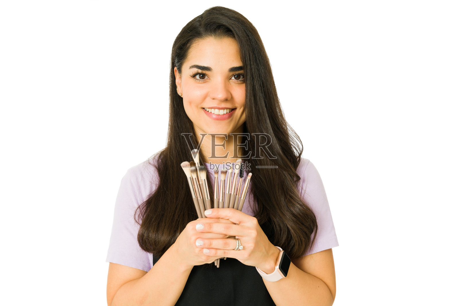 漂亮的女化妆师照片摄影图片