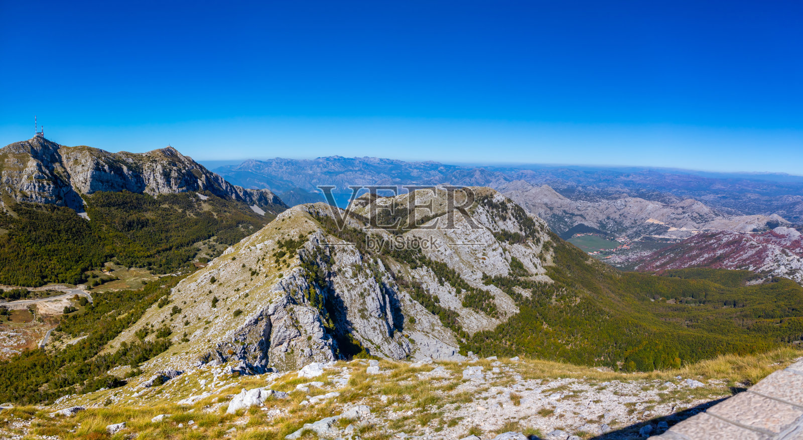 山的峰值。国家公园Lovcen。黑山共和国的性质照片摄影图片