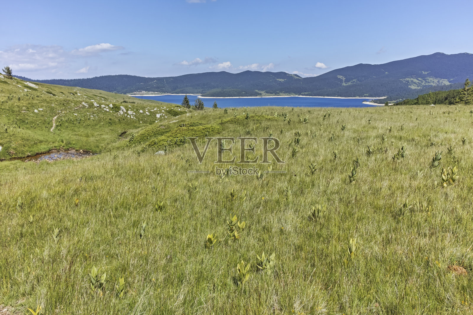 Belmeken水库景观，Rila山，保加利亚照片摄影图片