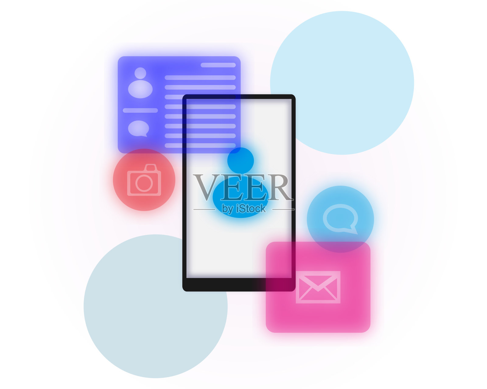 社交媒体插画图片素材