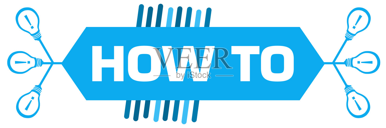 如何蓝色灯泡的树枝左右插画图片素材