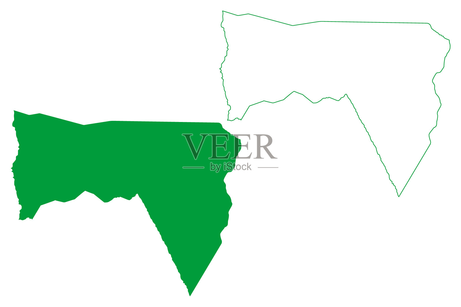 博尼纳尔市(巴伊亚州，巴西自治市，巴西联邦共和国)地图矢量插图，博尼纳尔地图草稿插画图片素材