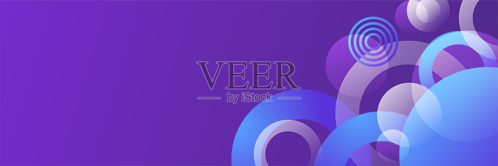 现代蓝紫色抽象旗帜背景设计。向量插图设计的演示，横幅，封面，网页，传单，卡片，海报，游戏，纹理，幻灯片，杂志，和powerpoint。插画图片素材