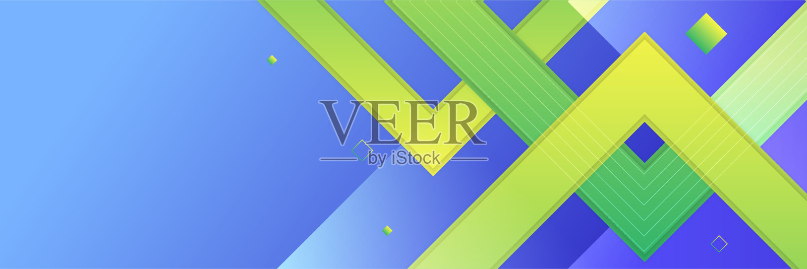 现代抽象彩色蓝绿色梯度充满活力的wide web横幅背景。向量插图设计为展示，横幅，封面，网页，传单，卡片，海报，游戏，纹理，幻灯片，杂志。插画图片素材