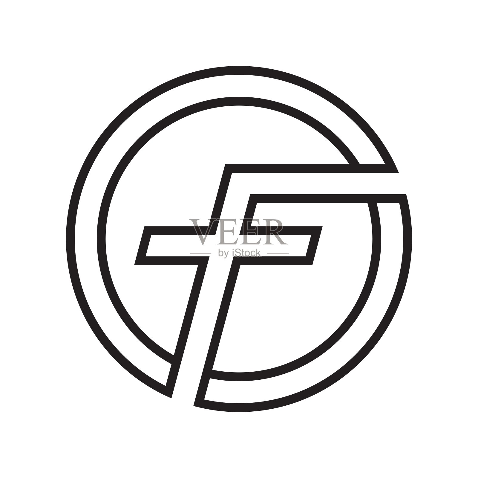 标志或图标字母TF设计元素图片