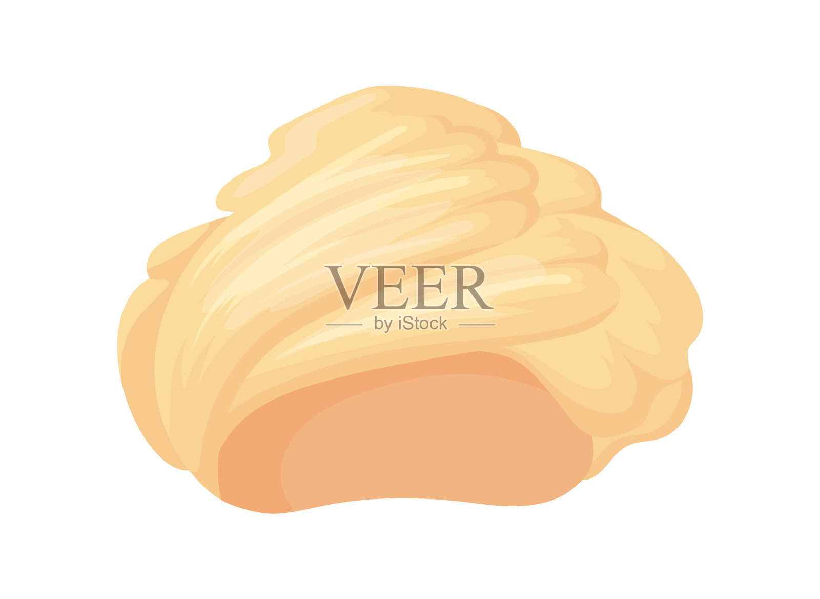 贝都因人的白色头巾。文化美服饰，矢量插图插画图片素材