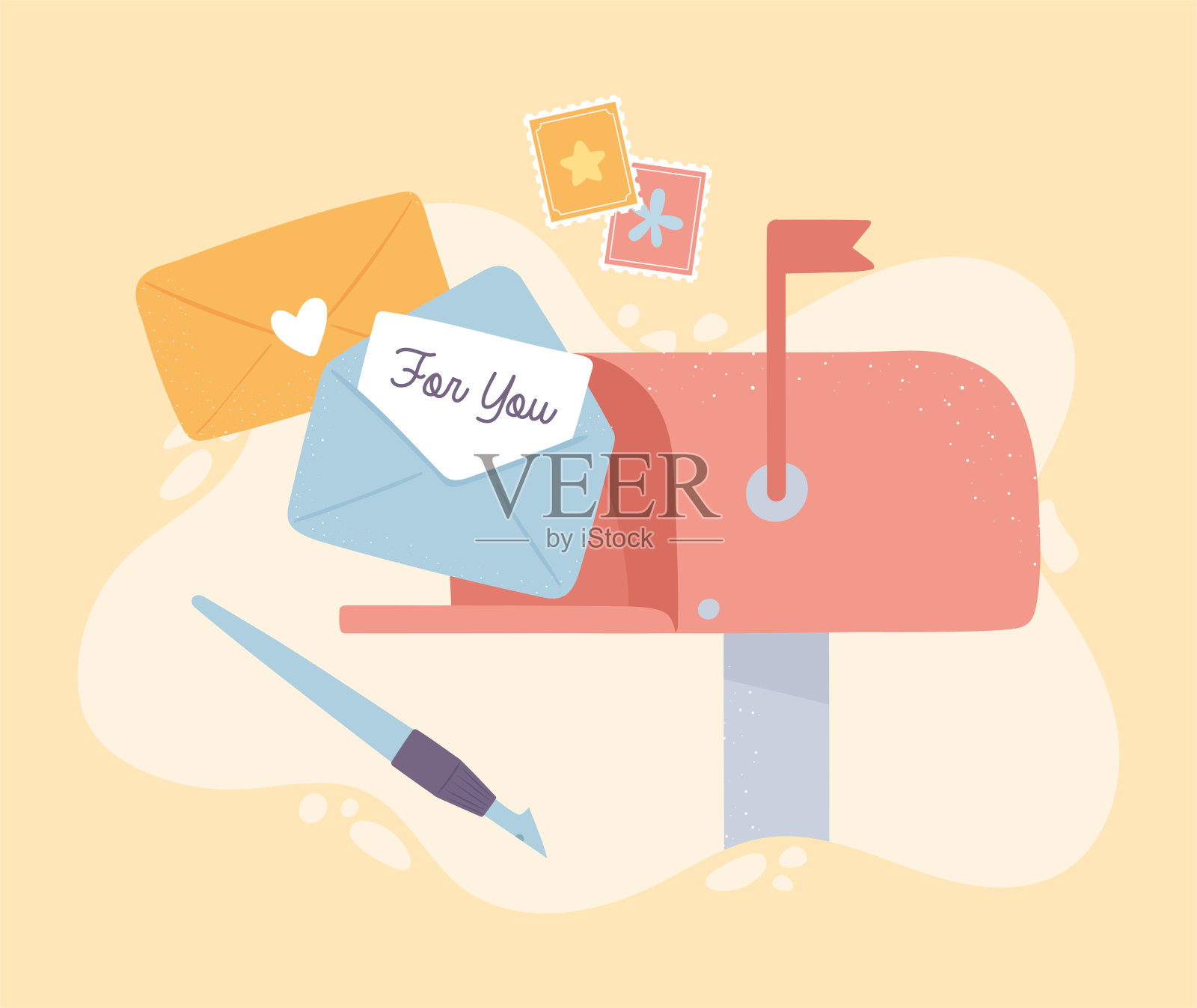 邮箱和信件设计模板素材