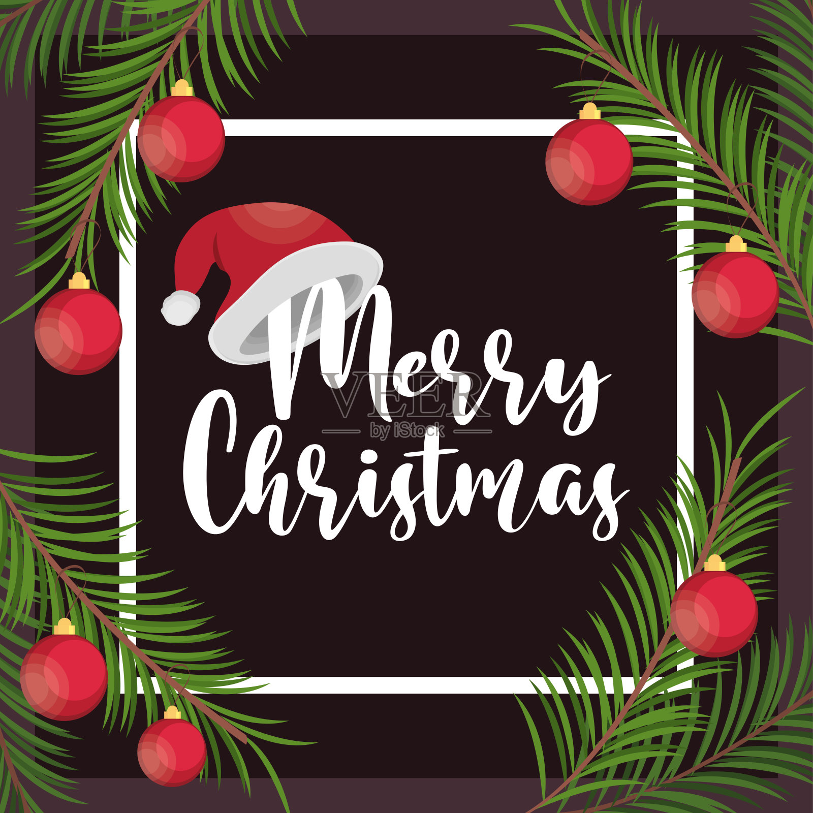 圣诞快乐的节日插画图片素材