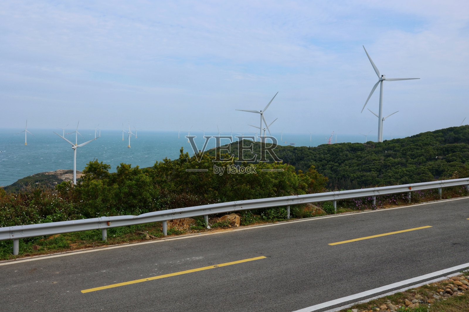 海滨风车领域照片摄影图片