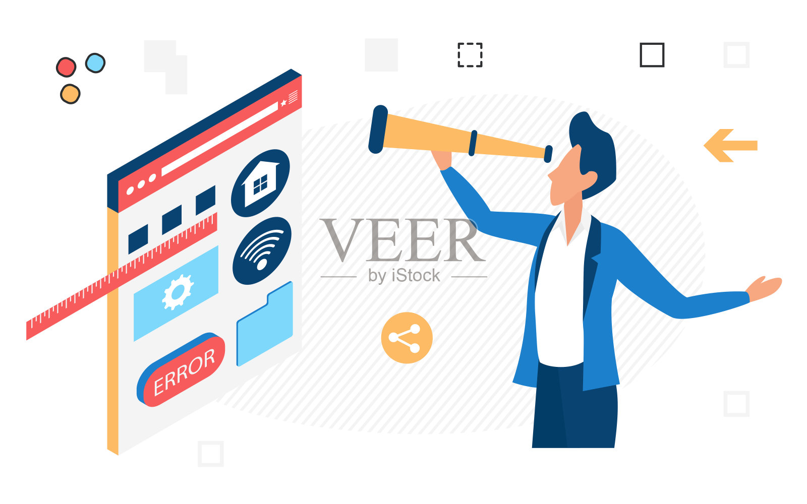 招聘网站软件工程师开发人员插画图片素材