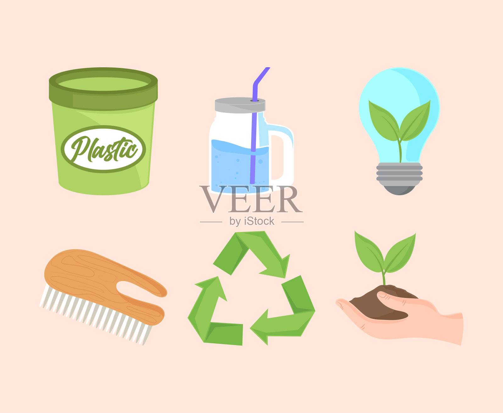 的生态插画图片素材