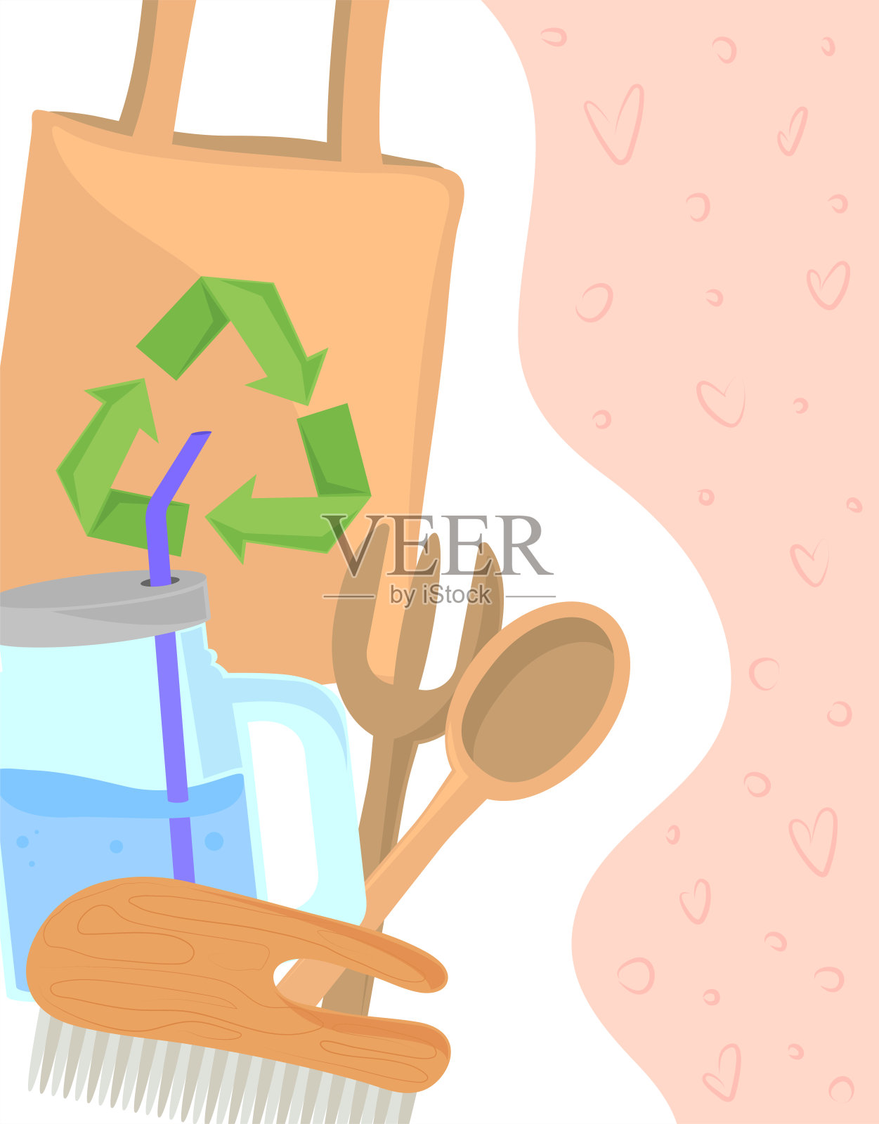 生态友好的产品插画图片素材