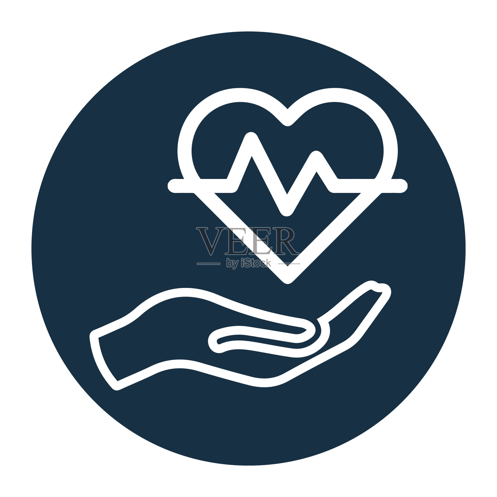 心脏护理或心脏健康图标插画图片素材