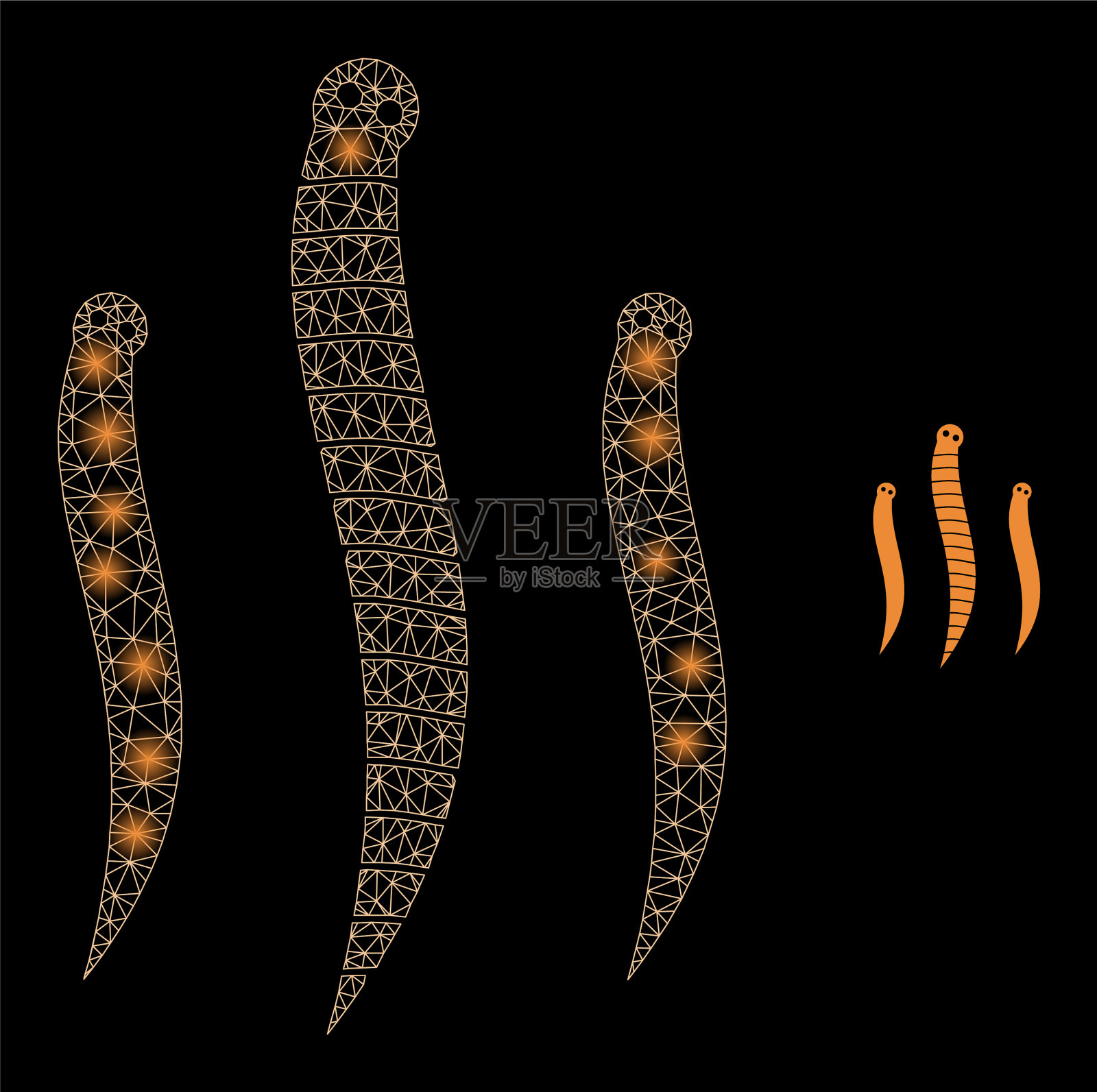 网虫与网星magic插画图片素材