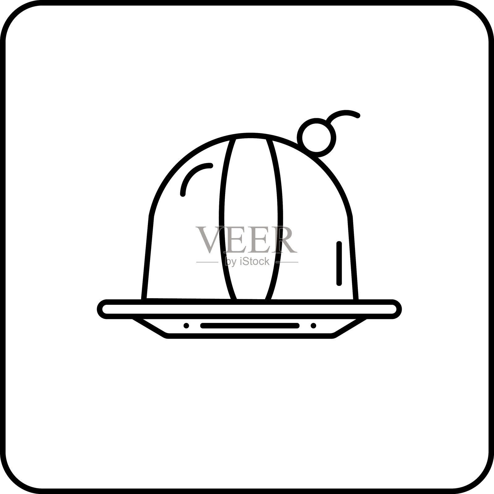 布丁图标面包房图标简单的平黑色插画图片素材