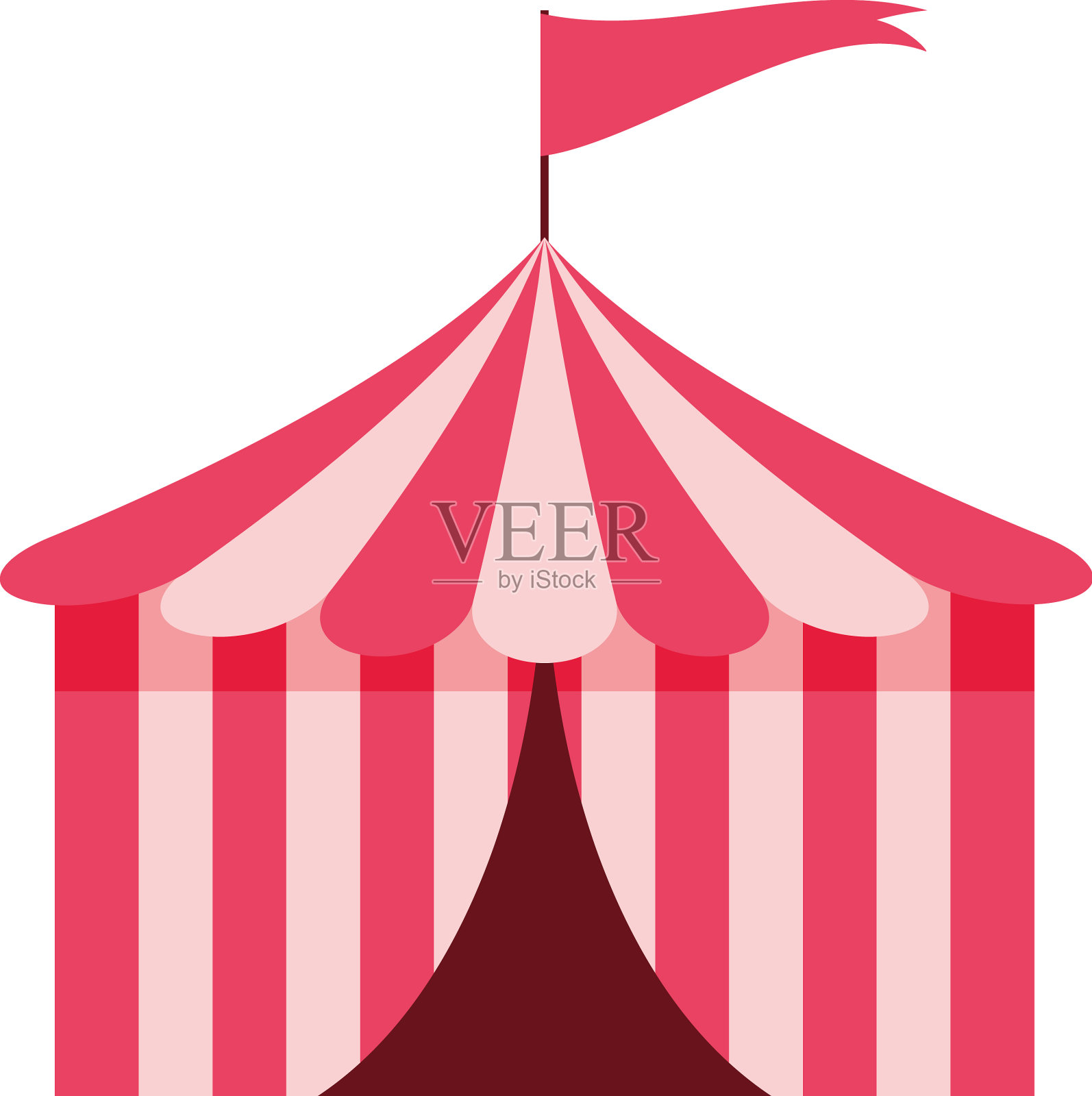 马戏团旗帐篷设计元素图片