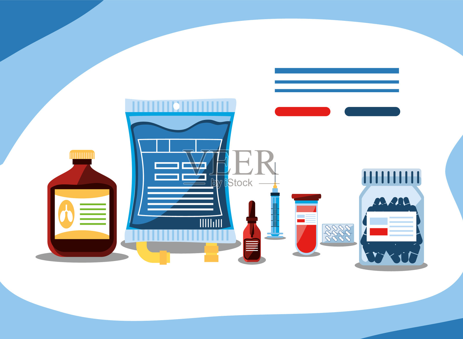 医疗处方药品插画图片素材