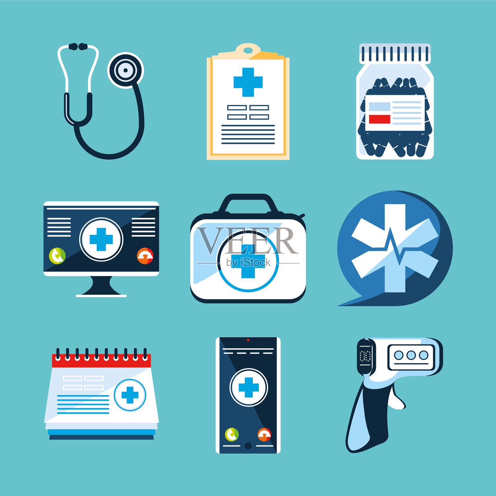 医疗设备图标插画图片素材