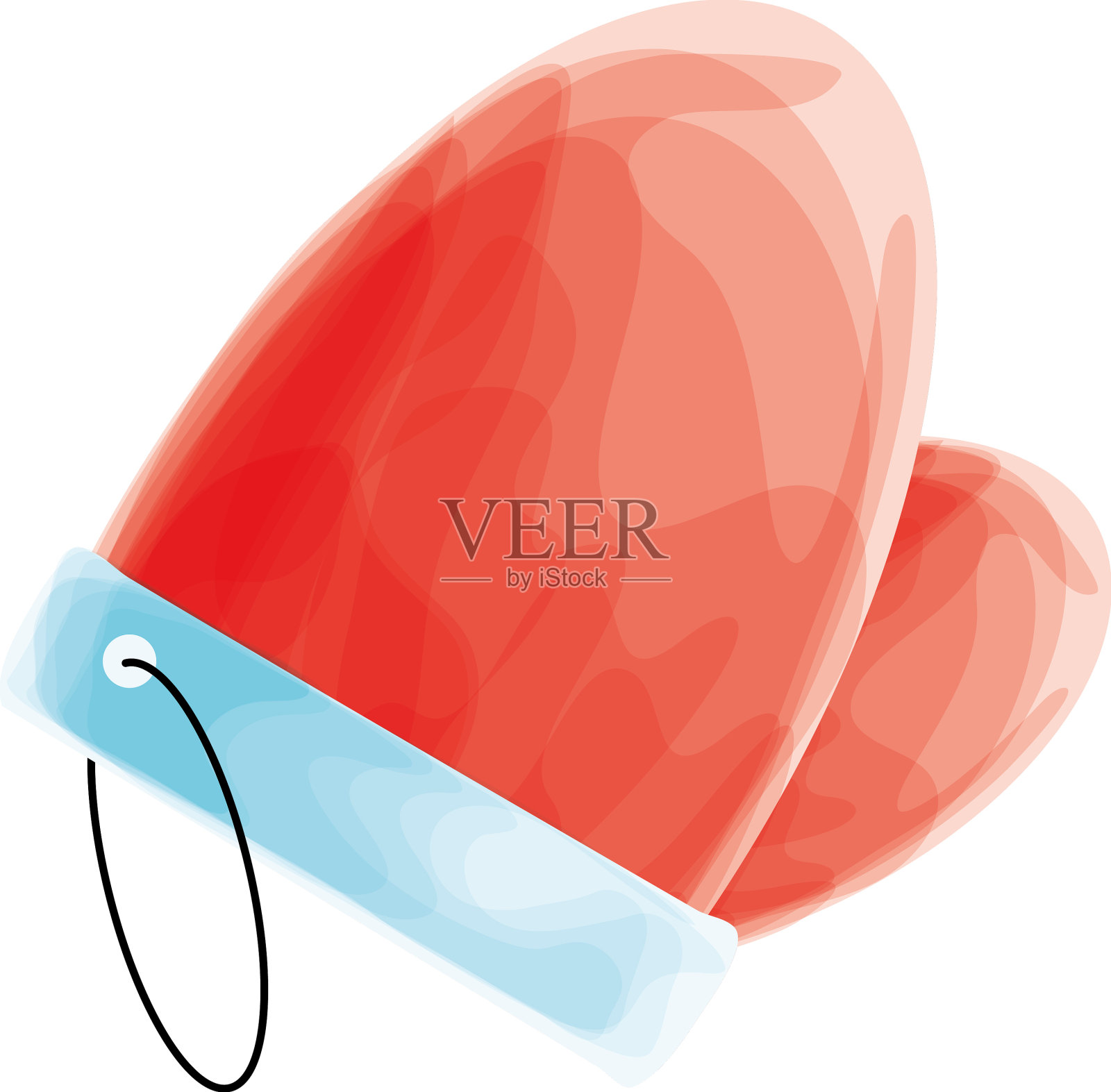 圣诞红手套设计元素图片