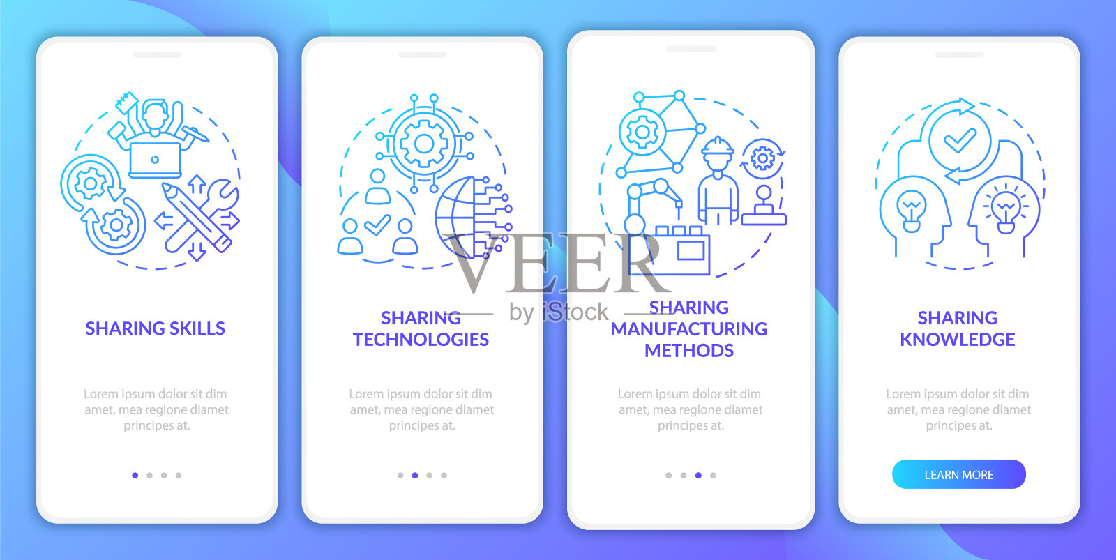技术转移方法登陆手机app页面屏幕设计模板素材