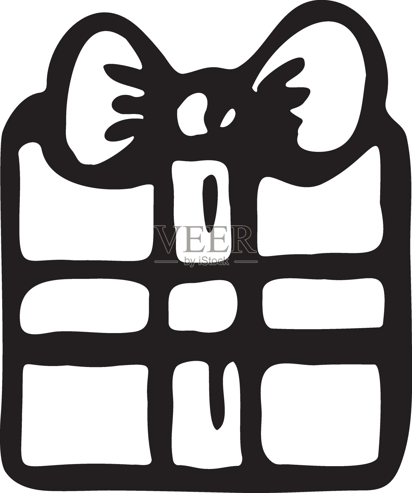 礼品盒绘制矢量涂鸦插图。节日元素。孤立在白色背景。手绘简单元素设计元素图片